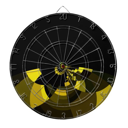 Jet Black and Gold Vector Art Print Graphic Design Dartscheibe (vorne)