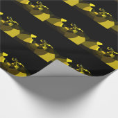 Jet Black and Gold Vector Art Print Graphic Design Geschenkpapier (Ecke)