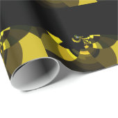 Jet Black and Gold Vector Art Print Graphic Design Geschenkpapier (Rolleneckpunkt)