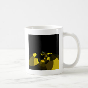 Jet Black and Gold Vector Art Print Graphic Design Kaffeetasse