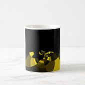 Jet Black and Gold Vector Art Print Graphic Design Kaffeetasse (Mittel)