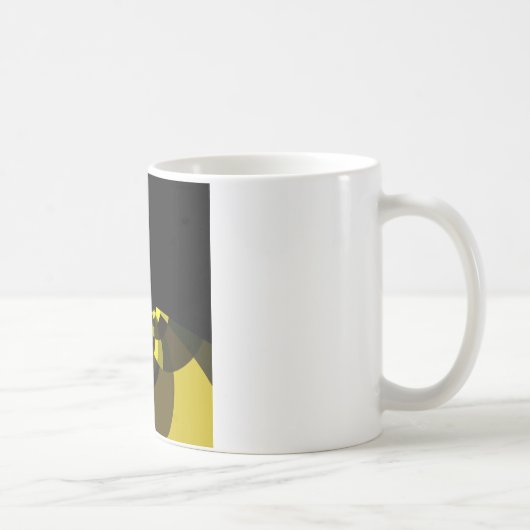 Jet Black and Gold Vector Art Print Graphic Design Kaffeetasse (Rechts)