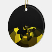 Jet Black and Gold Vector Art Print Graphic Design Keramik Ornament (Links)