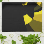 Jet Black and Gold Vector Art Print Graphic Design Küchentuch (Gefaltet)