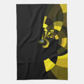 Jet Black and Gold Vector Art Print Graphic Design Küchentuch (Vertikal)