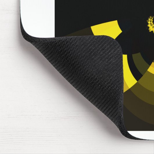 Jet Black and Gold Vector Art Print Graphic Design Mousepad (Ecke)