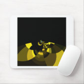 Jet Black and Gold Vector Art Print Graphic Design Mousepad (Mit Mouse)
