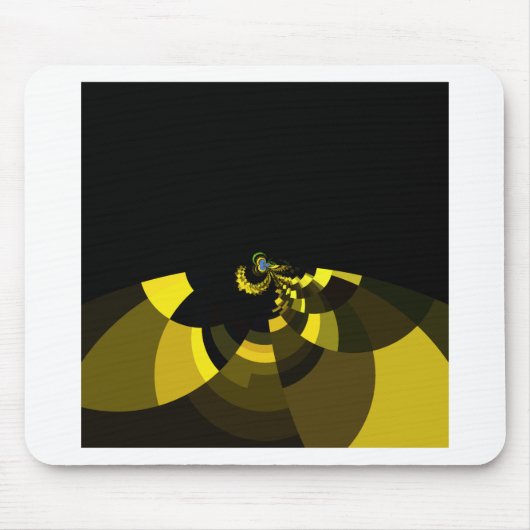 Jet Black and Gold Vector Art Print Graphic Design Mousepad (Vorne)