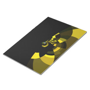 Jet Black and Gold Vector Art Print Graphic Design Notizblock