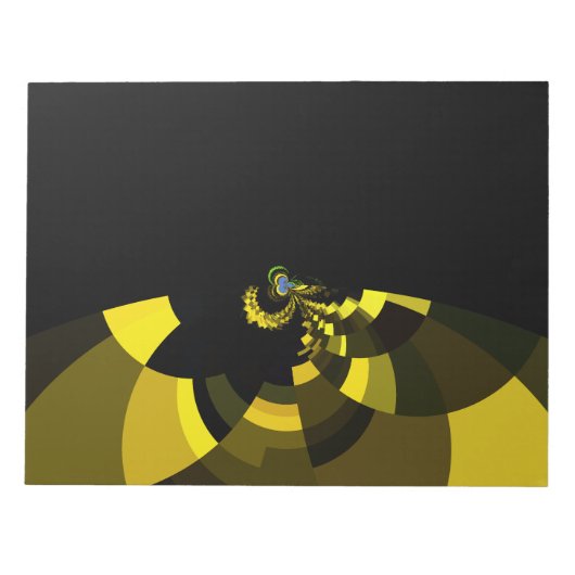 Jet Black and Gold Vector Art Print Graphic Design Notizblock (Vorderseite)