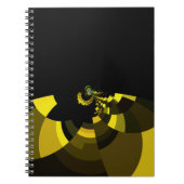 Jet Black and Gold Vector Art Print Graphic Design Notizblock (Vorderseite)