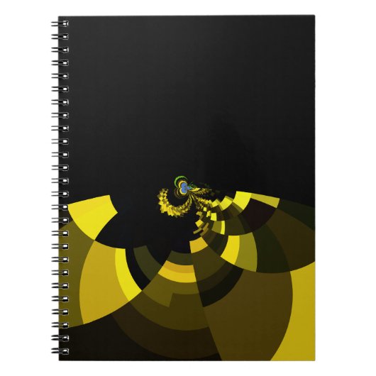 Jet Black and Gold Vector Art Print Graphic Design Notizblock (Vorderseite)