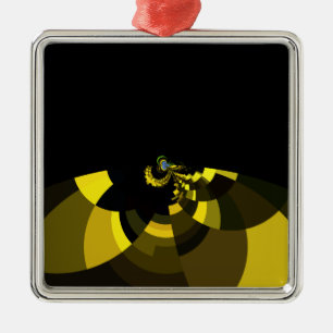 Jet Black and Gold Vector Art Print Graphic Design Ornament Aus Metall