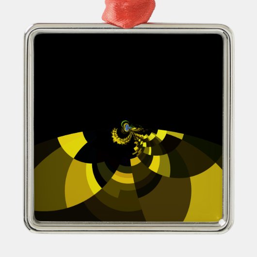 Jet Black and Gold Vector Art Print Graphic Design Ornament Aus Metall (Vorne)