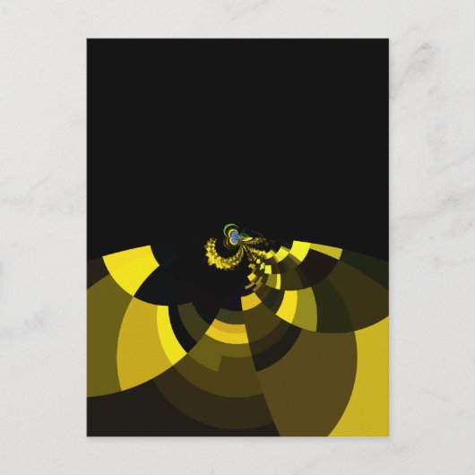 Jet Black and Gold Vector Art Print Graphic Design Postkarte (Vorderseite)