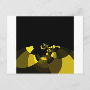 Jet Black and Gold Vector Art Print Graphic Design Postkarte