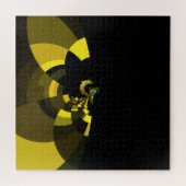Jet Black and Gold Vector Art Print Graphic Design Puzzle (Horizontal)