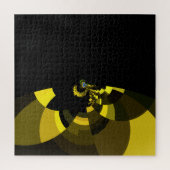 Jet Black and Gold Vector Art Print Graphic Design Puzzle (Vertikal)