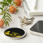 Jet Black and Gold Vector Art Print Graphic Design Schlüsselanhänger (Seite)