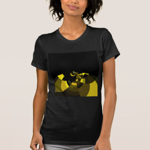 Jet Black and Gold Vector Art Print Graphic Design T-Shirt