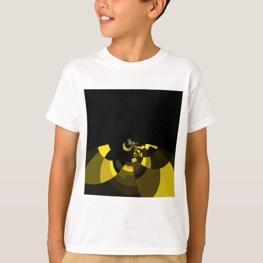 Jet Black and Gold Vector Art Print Graphic Design T-Shirt (Vorderseite)