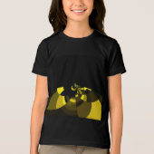 Jet Black and Gold Vector Art Print Graphic Design Tri-Blend Shirt (Vorderseite)