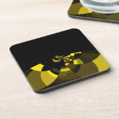 Jet Black and Gold Vector Art Print Graphic Design Untersetzer (Linke Seite)