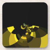 Jet Black and Gold Vector Art Print Graphic Design Untersetzer (Vorderseite)