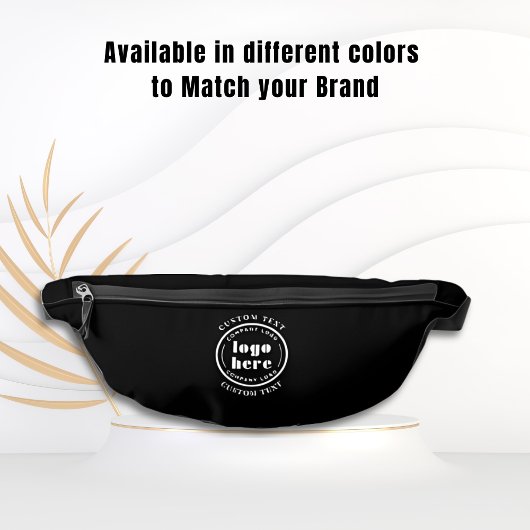 Jet Black Company Logo Business Werbeaktion Bauchtasche