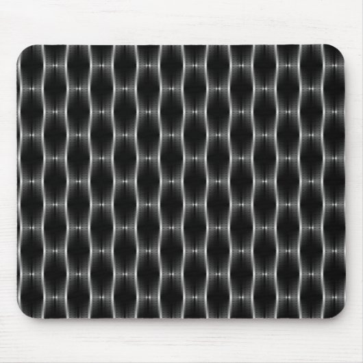Jet Black Metallic Ribbons Mousepad (Vorne)
