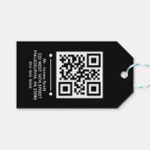 Jet Black QR CODE Benutzerdefiniert Geschenkanhänger (Vorderseite (Horizontal))