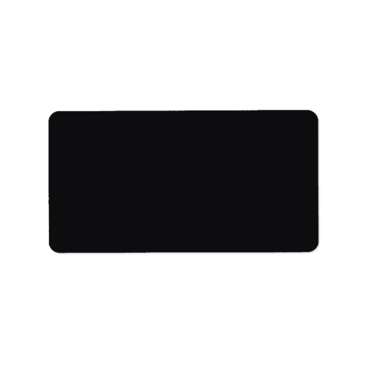 Jet Black Solid Color Adressaufkleber (Vorne)