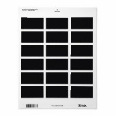 Jet Black Solid Color Adressaufkleber (Vorne)