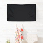 Jet Black Solid Color Banner (Insitu)