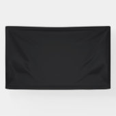 Jet Black Solid Color Banner (Horizontal)