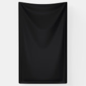 Jet Black Solid Color Banner (Vertikal)