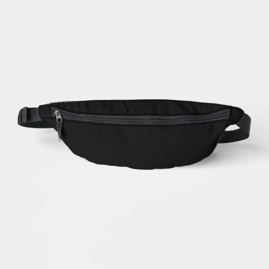 Jet Black Solid Color Bauchtasche (Vorderseite)