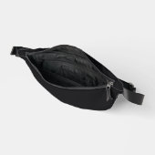 Jet Black Solid Color Bauchtasche (Offen)
