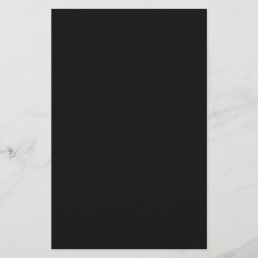 Jet Black Solid Color Briefpapier (Vorderseite)