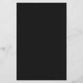 Jet Black Solid Color Briefpapier (Rückseite)