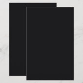 Jet Black Solid Color Briefpapier (Vorne/Hinten)