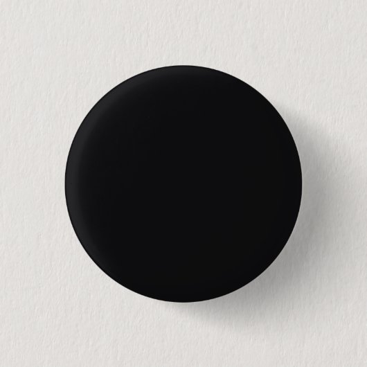 Jet Black Solid Color Button (Vorderseite)