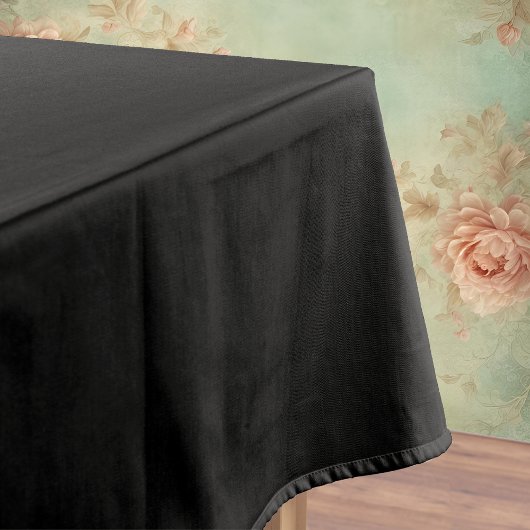 Jet Black Solid Color | Classic | elegant Tischdecke