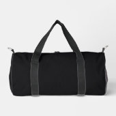 Jet Black Solid Color Duffle Bag (Vorderseite)
