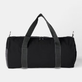 Jet Black Solid Color Duffle Bag (Rückseite)