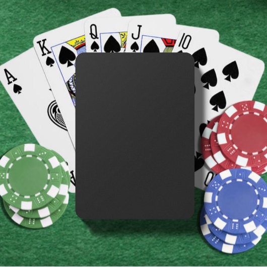 Jet Black Solid Color Einfach Minimalistisch Spielkarten