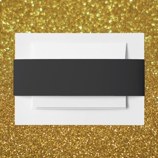 Jet Black Solid Color Einladungsbanderole