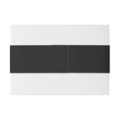 Jet Black Solid Color Einladungsbanderole (Rückseitenbeispiel)
