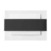 Jet Black Solid Color Einladungsbanderole (Vorderseite Beispiel)