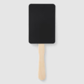 Jet Black Solid Color Fächer (Rückseite)
